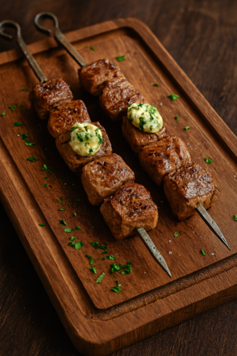 Kalbsspiessli mit Kräuterbutter