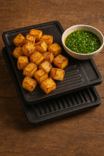 Kartoffelwürfel mit Chimichurri