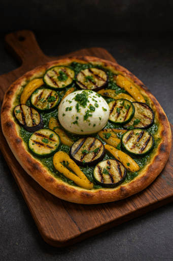 Pizza Verde mit Burrata