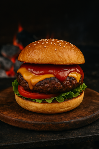 SAB Burger Deluxe mit Fire Sauce