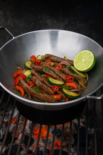 Wok Rindfleisch mit Limette & Chili